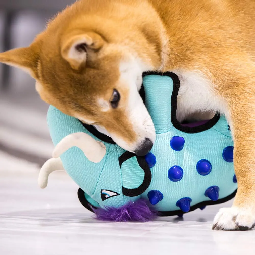 GiGwi Duraspikes Extra Durable Plush Dog Toy (Light Blue Elephant)