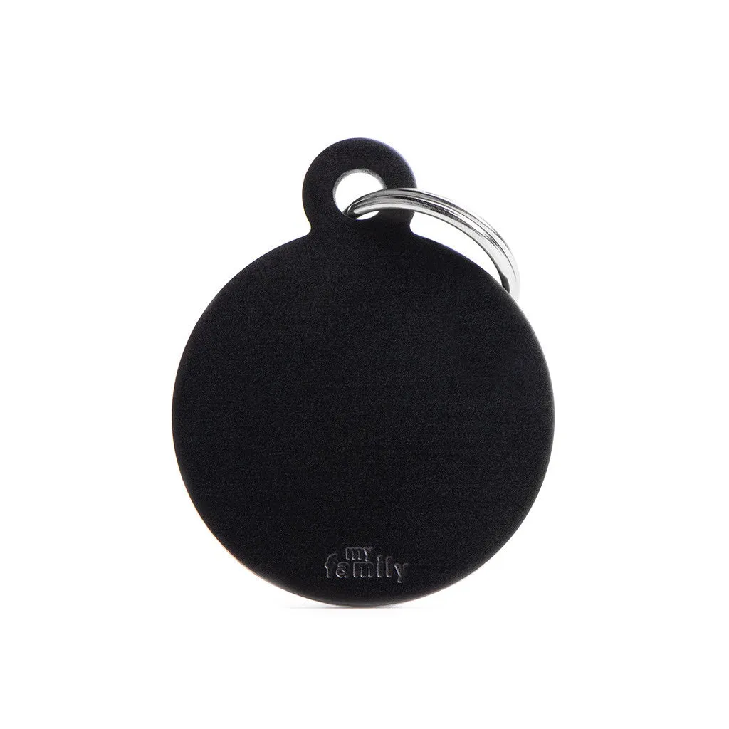 ID Tag - ID Tag Basic Collection Big Round in Aluminum | Personalized Cat Dog Tag