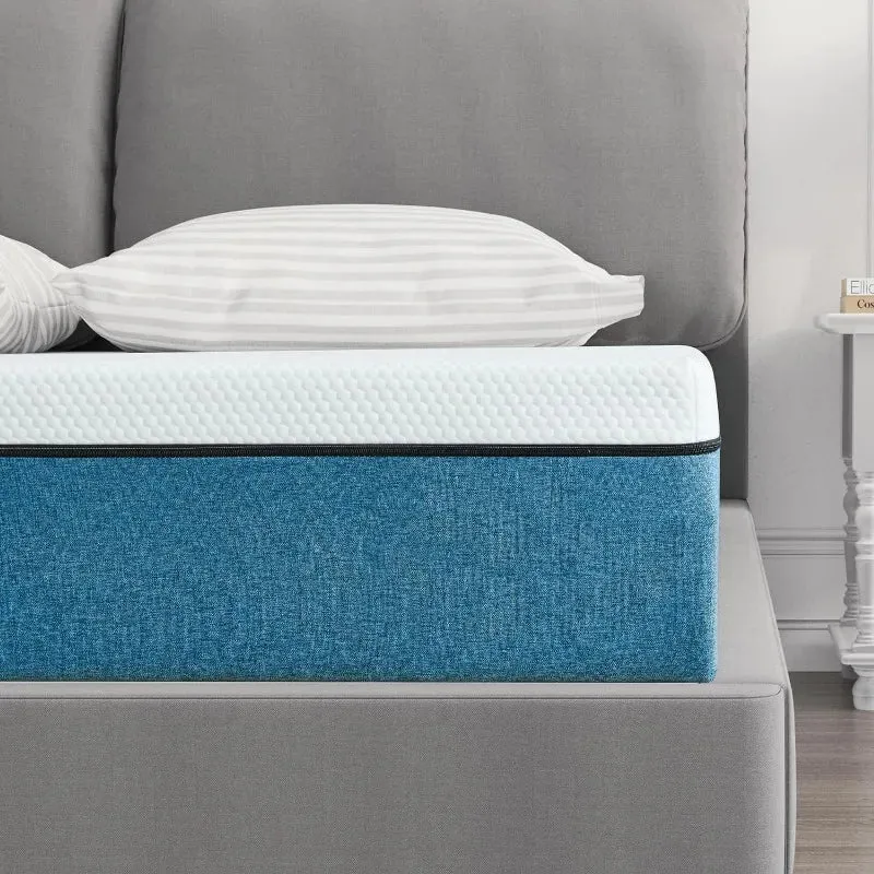 New arrival CloudRest 10-Inch Memory Foam Mattress - Queen Size with Breathable Fabric Cover